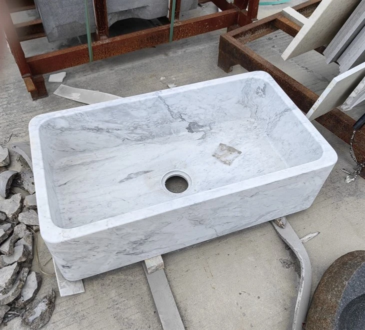Carrara White Stone Sink